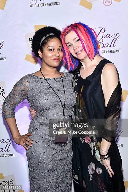 Ashley Sousa and Director Lana Wachowski attend the Busboys and Poets' Peace Ball: Voices of Hope and Resistance at National Museum Of African...