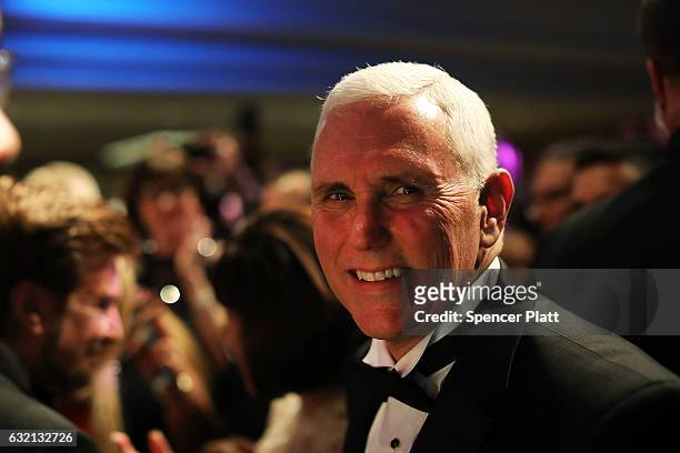 Vice President-elect Mike Pence attends the Indiana Society Ball on January 19, 2017 in Washington, DC. Washington and the entire nation is preparing...