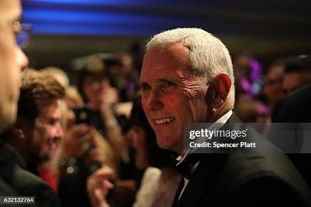 Vice President-elect Mike Pence attends the Indiana Society Ball on January 19, 2017 in Washington, DC. Washington and the entire nation is preparing...