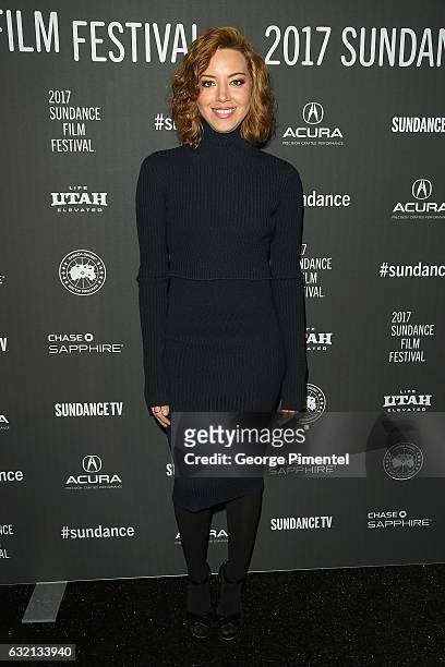 Actress Aubrey Plaza attends "The Little Hours" premiere during day 1 of the 2017 Sundance Film Festival at Library Center Theater on January 19,...