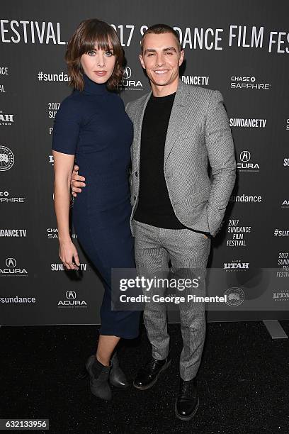 Actors Alison Brie and Dave Franco attend "The Little Hours" premiere during day 1 of the 2017 Sundance Film Festival at Library Center Theater on...