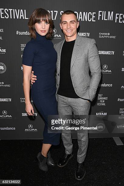 Actors Alison Brie and Dave Franco attend "The Little Hours" premiere during day 1 of the 2017 Sundance Film Festival at Library Center Theater on...