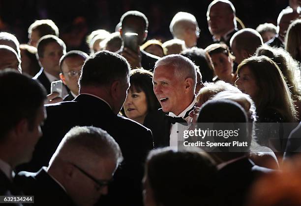 Vice President-elect Mike Pence and wife Karen Pence attend the Indiana Society Ball on January 19, 2017 in Washington, DC. Donald Trump will be...