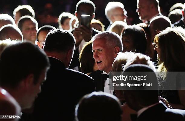 Vice President-elect Mike Pence attends the Indiana Society Ball on January 19, 2017 in Washington, DC. Donald Trump will be inaugurated as the 45th...