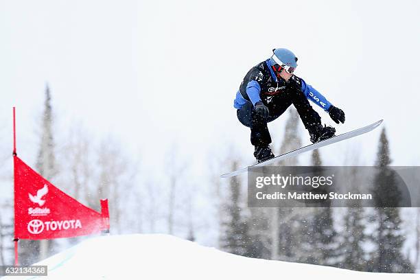 Alex Diebold competes in the qualification round of the Toyota US Grand Prix at Solitude Mountain Resort on January 19, 2017 in Solitude, Utah.