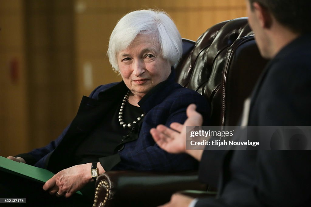 Janet Yellen Discusses U.S. Economic Outlook At Stanford University