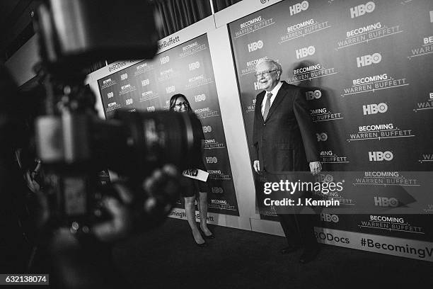 Warren Buffett attends the "Becoming Warren Buffett" World Premiere at The Museum of Modern Art on January 19, 2017 in New York City.