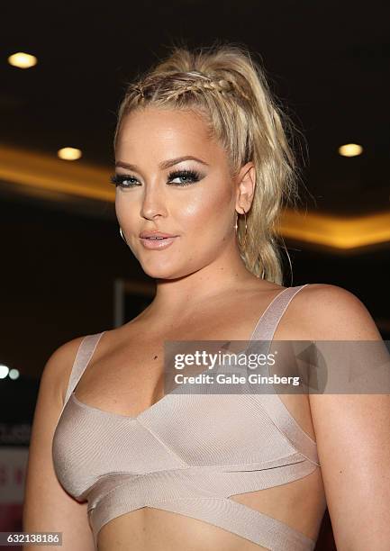 Adult film actress Alexis Texas appears at the Fleshlight booth during the 2017 AVN Adult Entertainment Expo at the Hard Rock Hotel & Casino on...