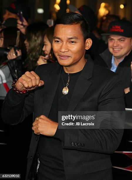 Tony Jaa attends the premiere of Paramount Pictures' 'xXx: Return Of Xander Cage' on January 19, 2017 in Los Angeles, California.