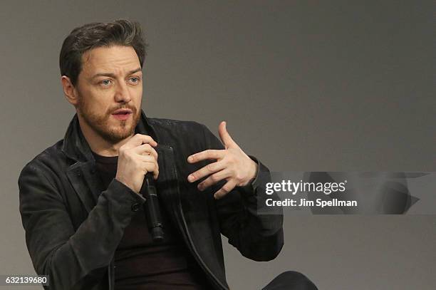 Actor James McAvoy attends Meet the Actor to discuss "Split" at Apple Store Soho on January 19, 2017 in New York City.