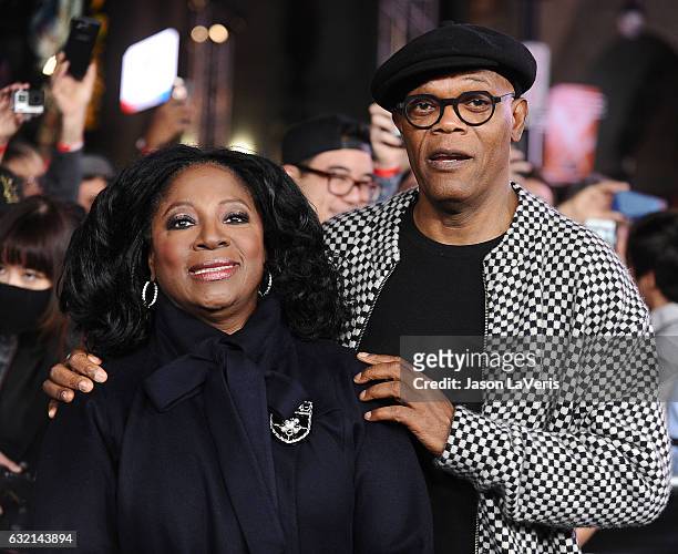 Actor Samuel L. Jackson and wife LaTanya Richardson attend the premiere of "xXx: Return of Xander Cage" at TCL Chinese Theatre IMAX on January 19,...