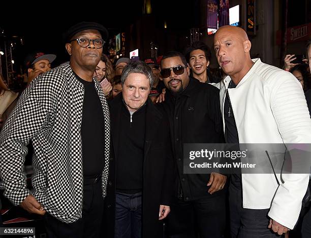 Actor Samuel L. Jackson, Brad Grey, Chairman, CEO, Paramount Pictures Corporation, actors Ice Cube and Vin Diesel arrive at the premiere of Paramount...