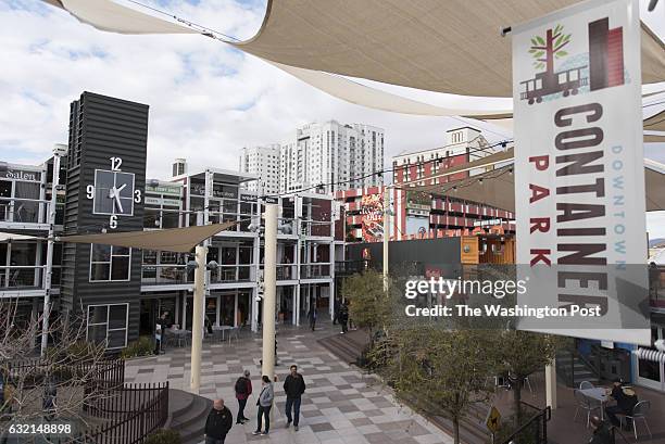 The Downtown Container Park at 707 Fremont St. In downtown Las Vegas, Nev., Saturday, January 14, 2017.