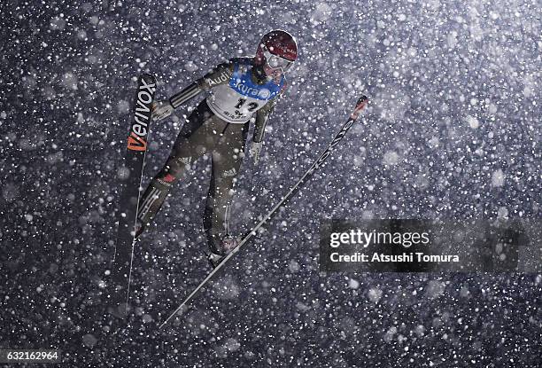 Juliane Seyfarth of Germany competes in the Ladies' HS106 normal hill individual during the FIS Ski Jumping World Cup Ladies 2017 In Zao at Zao Jump...