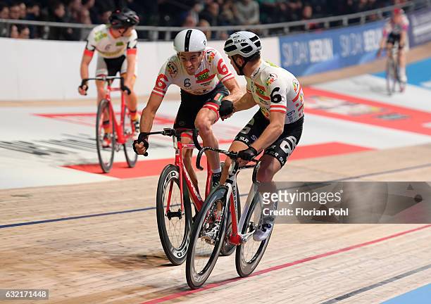 Andreas Graf and Andreas Mueller during the 106th Six Days Race Berlin on January 19, 2017 in Berlin, Germany.