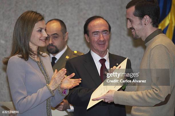 Queen Letizia of Spain attends 'Tomas Francisco Prieto' awards at Casa de La Moneda on January 20, 2017 in Madrid, Spain.