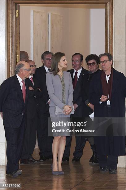 Queen Letizia of Spain attends 'Tomas Francisco Prieto' awards at Casa de La Moneda on January 20, 2017 in Madrid, Spain.