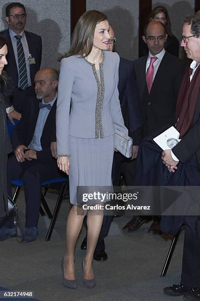 Queen Letizia of Spain attends 'Tomas Francisco Prieto' awards at Casa de La Moneda on January 20, 2017 in Madrid, Spain.