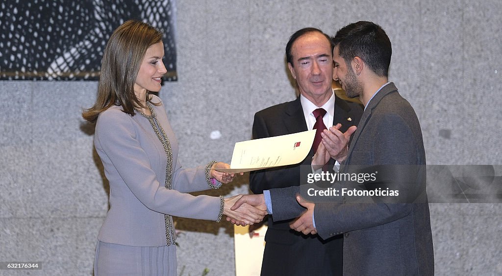 Queen Letizia of Spain Attends 'Tomas Francisco Prieto' Award