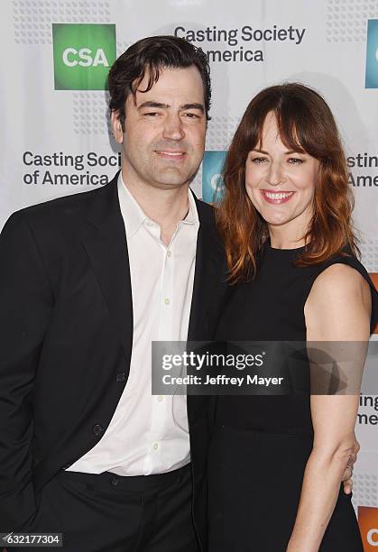 Actors Ron Livingston and Rosemarie DeWitt arrive at the 2017 Annual Artios Awards at The Beverly Hilton Hotel on January 19, 2017 in Beverly Hills,...