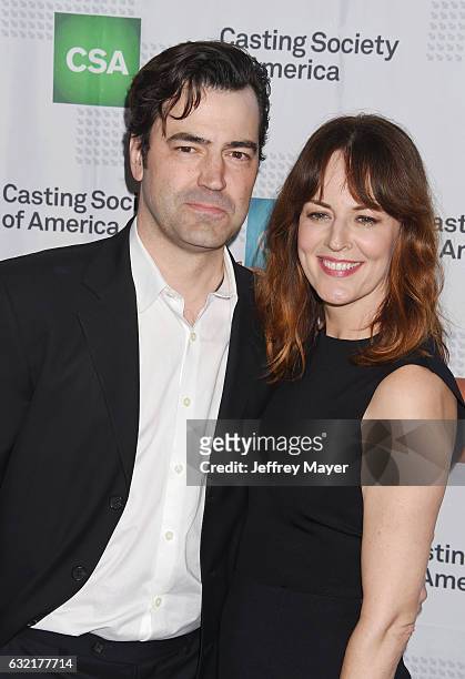 Actors Ron Livingston and Rosemarie DeWitt arrive at the 2017 Annual Artios Awards at The Beverly Hilton Hotel on January 19, 2017 in Beverly Hills,...