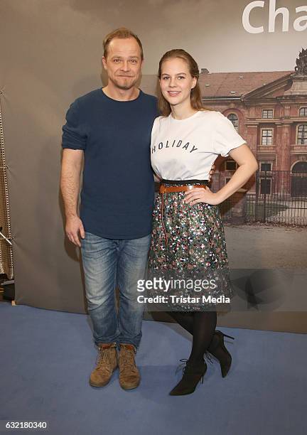 German actor Matthias Koeberlin and german actress and model Alicia von Rittberg attend the photocall for the new event series 'Charite' at East...