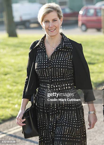 Sophie, Countess of Wessex on the occasion of her 52nd birthday attends The Devon County Agricultural Association's AGM as President at Westpoint on...