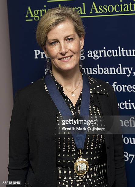 Sophie, Countess of Wessex on the occasion of her 52nd birthday attends The Devon County Agricultural Association's AGM as President at Westpoint on...