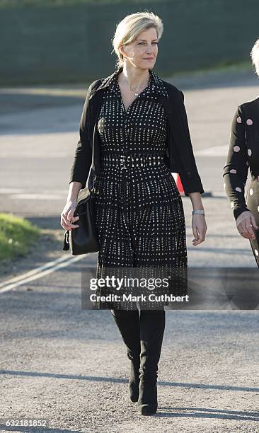 Sophie, Countess of Wessex on the occasion of her 52nd birthday attends The Devon County Agricultural Association's AGM as President at Westpoint on...