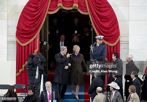 Former U.S. Senator Trent Lott arrives on the West Front of the U.S. Capitol on January 20, 2017 in Washington, DC. In today's inauguration ceremony...