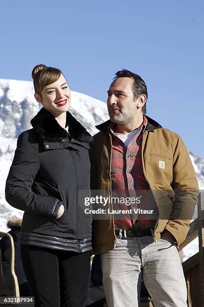 Actress Louise Bourgoin and Actor Gilles Lellouche attend "Sous le Meme Toit" Photocall At Hotel Chamois d'Or on January 20, 2017 in Alpe d'Huez,...