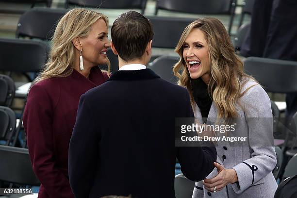 Jared Kushner arrives with Vanessa Trump and Lara Trump on the West Front of the U.S. Capitol on January 20, 2017 in Washington, DC. In today's...