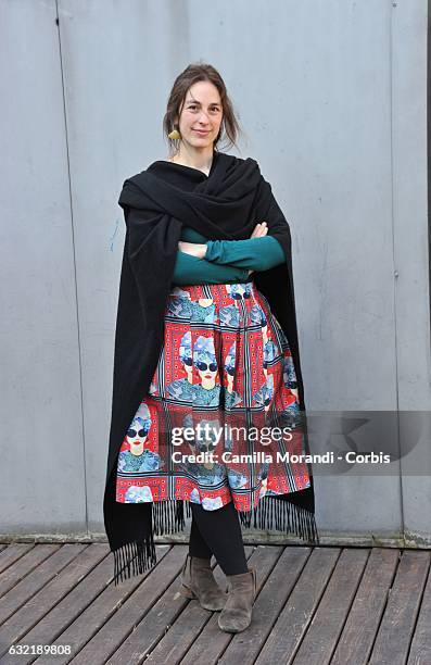 Lea Fehner attends 'Les Ogres' photocall on January 20, 2017 in Rome, Italy.