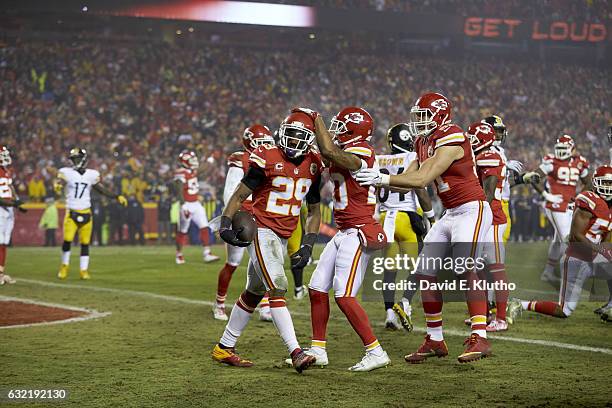 Playoffs: Kansas City Chiefs Eric Berry victorious during game vs Pittsburgh Steelers at Arrowhead Stadium. Kansas City, MO 1/15/2017 CREDIT: David...