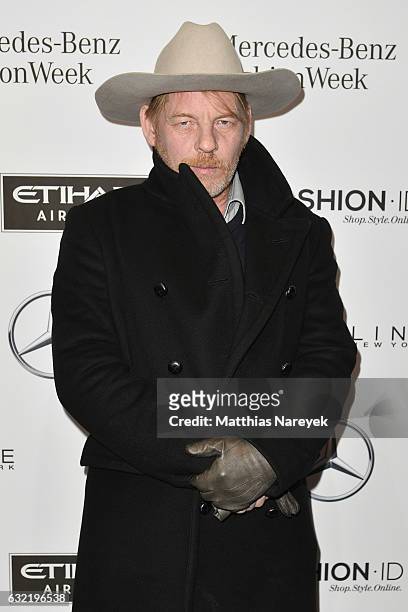 Ben Becker attends the Odeur show during the Mercedes-Benz Fashion Week Berlin A/W 2017 at Kaufhaus Jandorf on January 20, 2017 in Berlin, Germany.