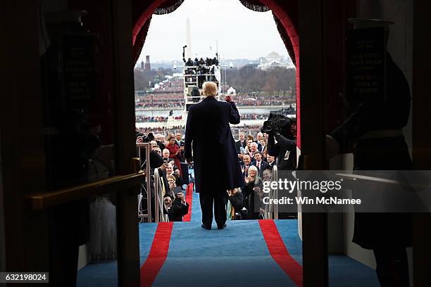 President-elect Donald Trump arrives on the West Front of the U.S. Capitol on January 20, 2017 in Washington, DC. In today's inauguration ceremony...