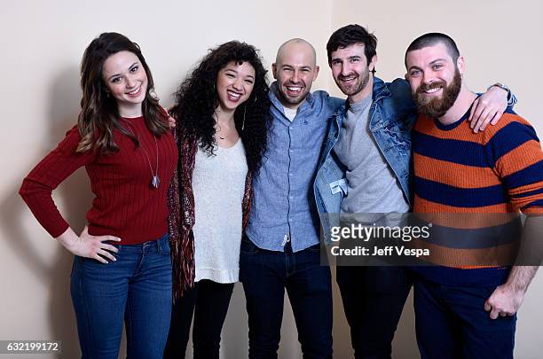 Actresses Mary Nepi and Gabrielle Elyse and writers/directors/producers Benji Kleiman, Stephen Cedars and writer/producer Scott Yacyshyn from the...