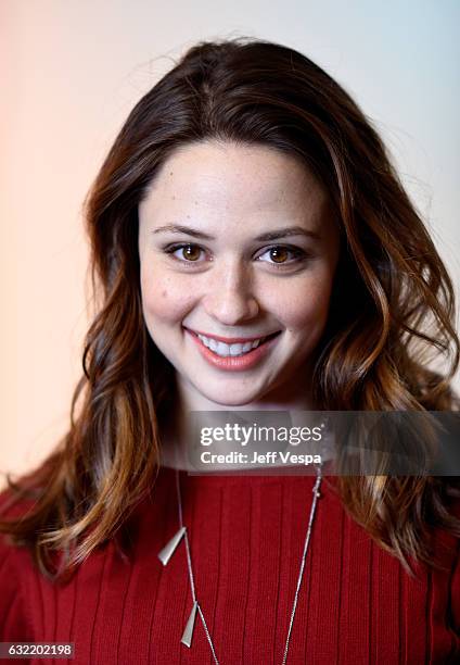 Actress Mary Nepi from the series "Snatchers" poses for a portrait in the WireImage Portrait Studio presented by DIRECTV during the 2017 Sundance...