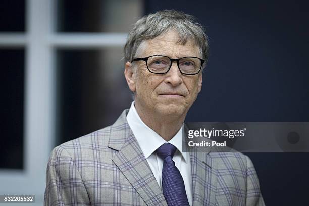 Bill Gates attends the official opening of the Barberini Museum on January 20, 2017 in Potsdam, Germany. The Barberini, patronized by billionaire...