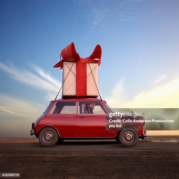 pacific islander woman hauling gift on car - surprise arizona stock illustrations