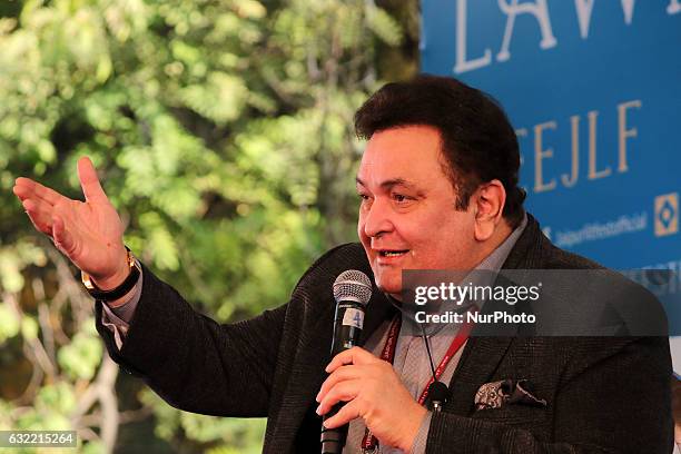 Bollywood actor Rishi Kapoor speaks during the ZEE Jaipur Literature Festival at Diggi Palace in Jaipur , Rajasthan , India on 20th Jan, 2017.