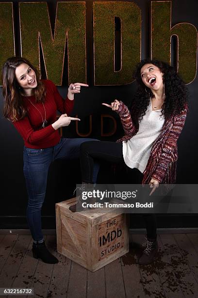 Actresses Mary Nepi and Gabrielle Elyse of "Snatchers" attend The IMDb Studio featuring the Filmmaker Discovery Lounge, presented by Amazon Video...