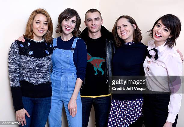 Actors Aubrey Plaza, Alison Brie, Dave Franco, Molly Shannon and Kate Micucci from the film "The Little Hours" pose for a portrait in the WireImage...