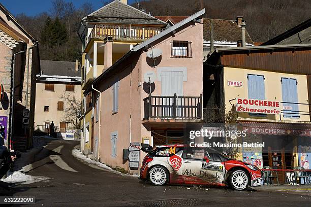 Craig Breen of Ireland and Scott Martin of Great Britain compete in their Citroen Total Abu Dhabi WRT Citroen DS3 WRC during Day Two of the WRC...