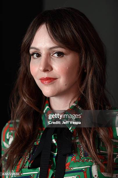 Writer/director/actress Michelle Morgan from the film "L.A. Times" poses for a portrait in the WireImage Portrait Studio presented by DIRECTV during...