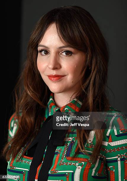 Writer/director/actress Michelle Morgan from the film "L.A. Times" poses for a portrait in the WireImage Portrait Studio presented by DIRECTV during...