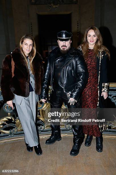 Gaia Repossi, Peter Marino and Alexia Niedzielski attend the Berluti Menswear Fall/Winter 2017-2018 show as part of Paris Fashion Week on January 20,...