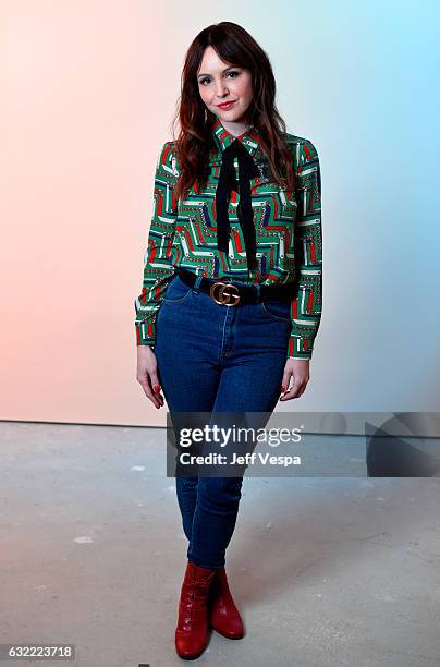 Writer/director/actress Michelle Morgan from the film "L.A. Times" poses for a portrait in the WireImage Portrait Studio presented by DIRECTV during...