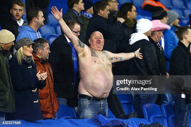 Sheffield Wednesday supporter enjoys the atmosphere during the Sky Bet Championship match between Brighton & Hove Albion and Sheffield Wednesday at...