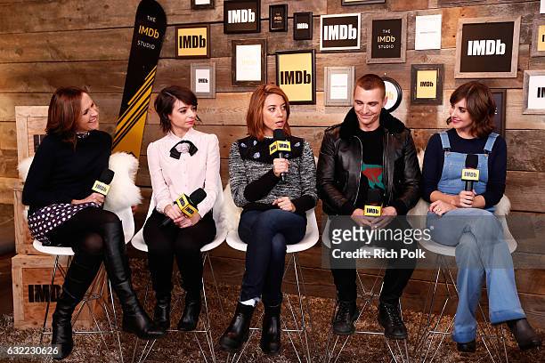 Actors Molly Shannon, Kate Micucci, Aubrey Plaza, Dave Franco and Alison Brie of "The Little Hours" attend The IMDb Studio featuring the Filmmaker...